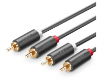 UGREEN Przewód 2RCA Cinch do 2RCA Cinch AV104 3m czarny - 1501468 - zdjęcie 3
